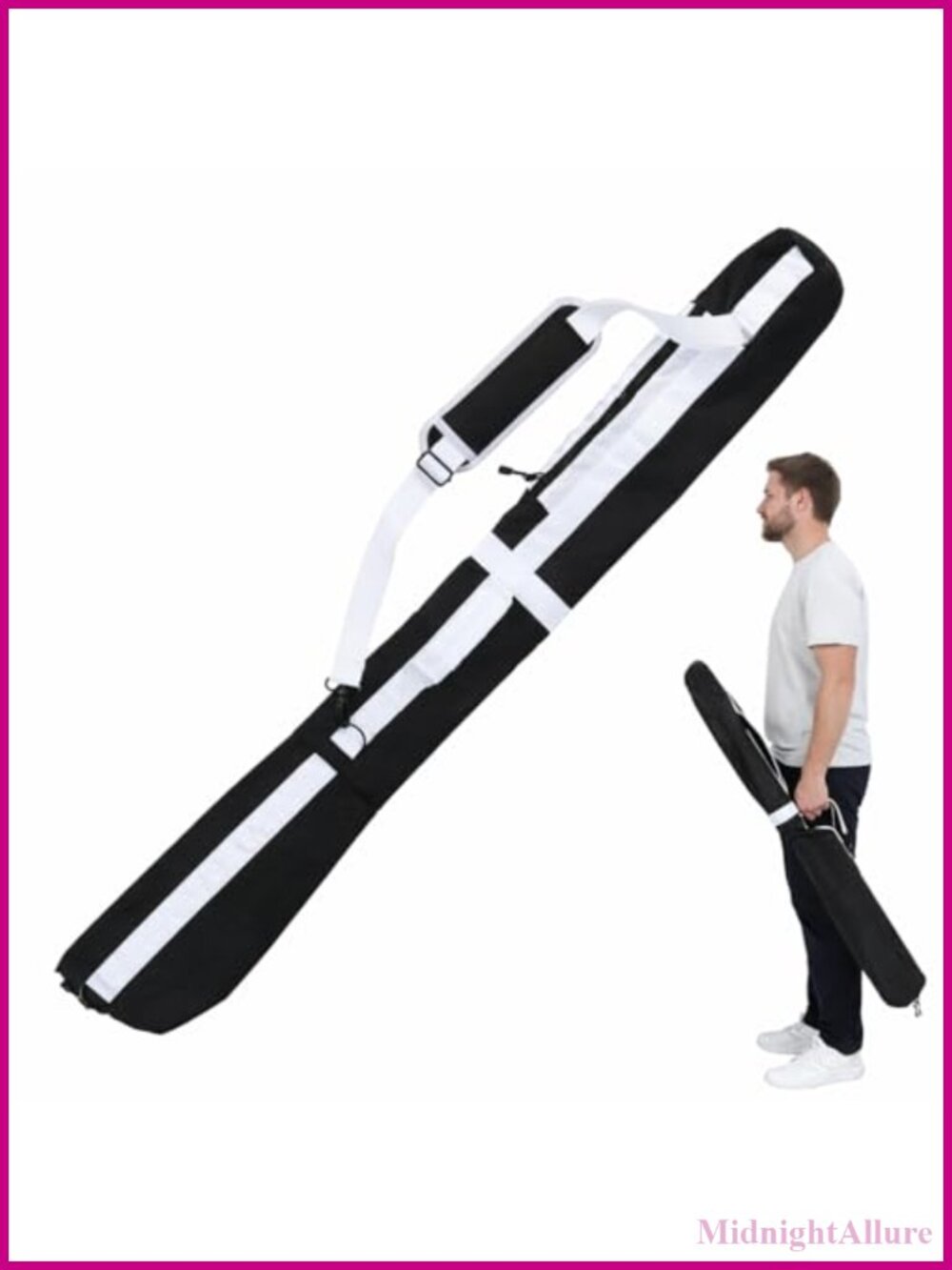 Sunday Golf Bag Lightweight Foldable Nylon Carry Bag with Strap Waterproof